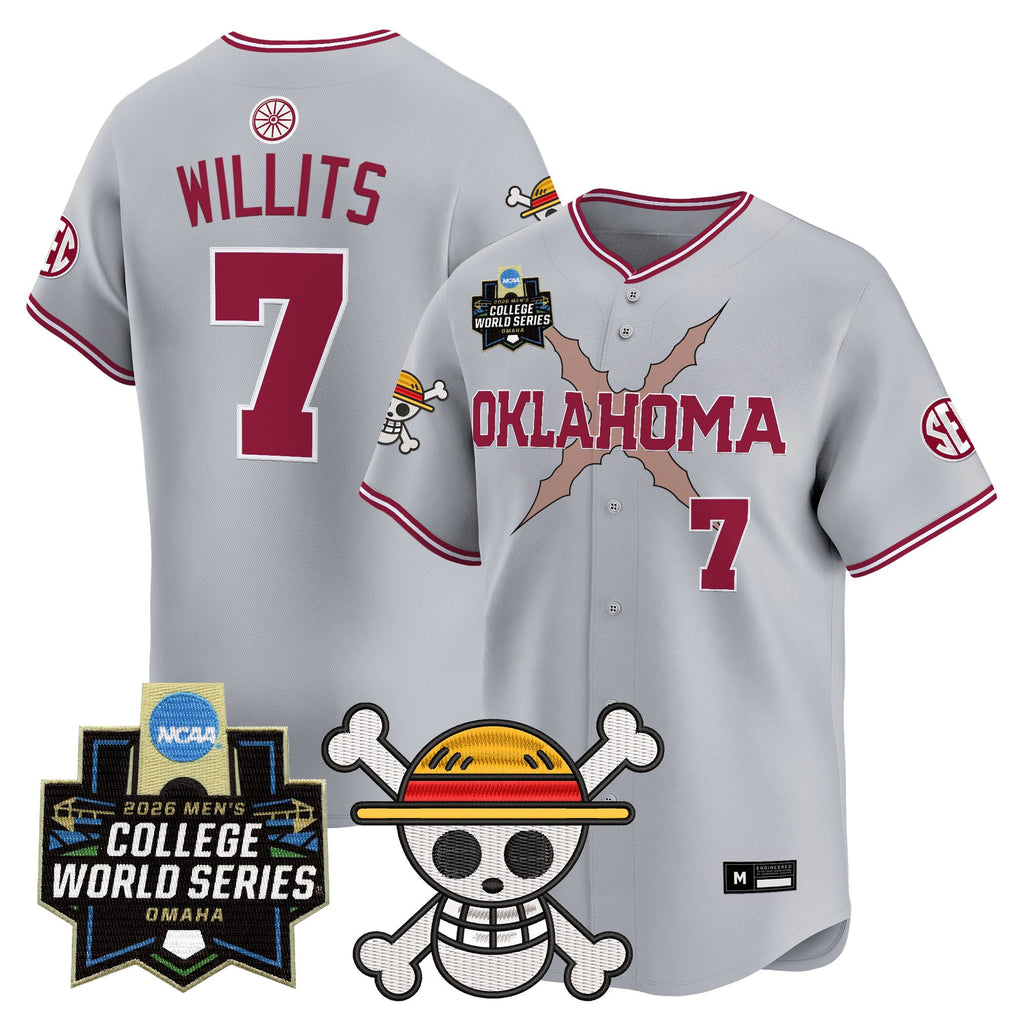 Men's Oklahoma Sooners 2026 World Series x One Piece Vapor Premier Limited Jersey - All Stitched