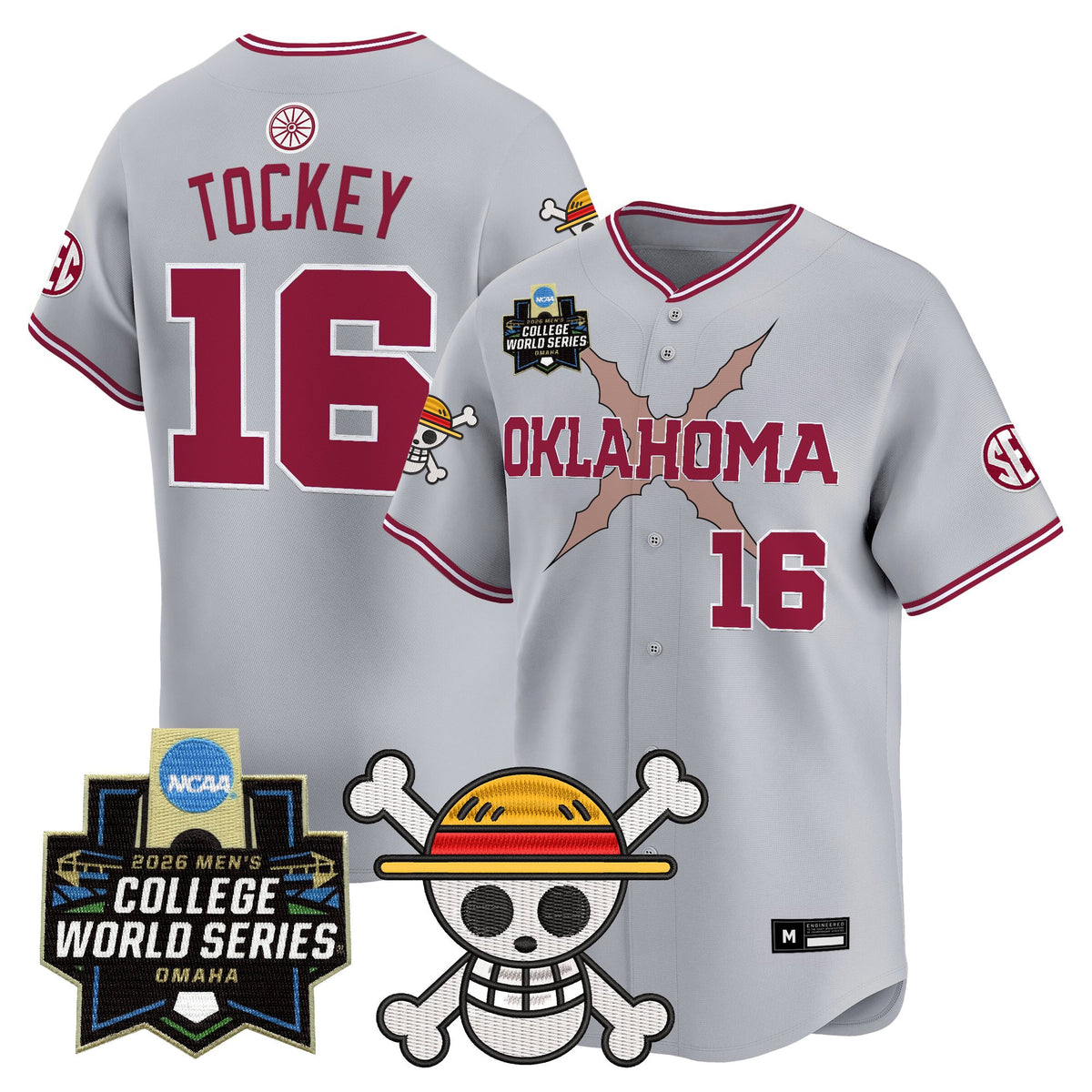 Men's Oklahoma Sooners 2026 World Series x One Piece Vapor Premier Limited Jersey - All Stitched