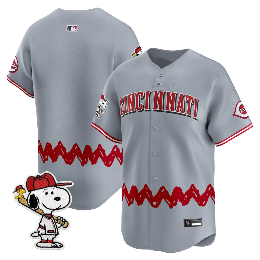 Men's Cincinnati Reds x Peanuts Vapor Premier Limited Jersey - Stitched