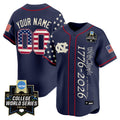North Carolina Tar Heels 2026 World Series "America 250 Edition" Vapor Premier Limited Custom Jersey V2 - All Stitched