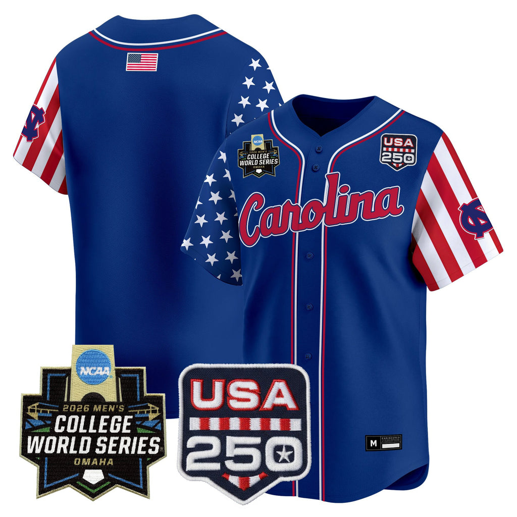 Men's North Carolina Tar Heels 2026 World Series "America 250 Edition" Vapor Premier Limited Jersey - All Stitched