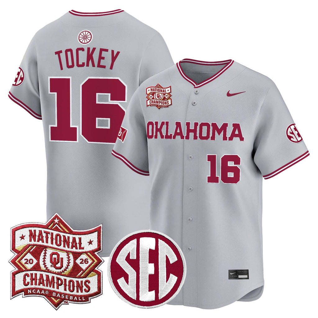 Men's Oklahoma Sooners 2026 National Champions Patch Vapor Premier Limited Jersey - All Stitched