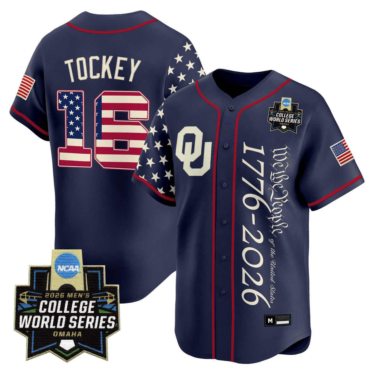 Men's Oklahoma Sooners 2026 World Series "America 250 Edition" Vapor Premier Limited Jersey V2 - All Stitched