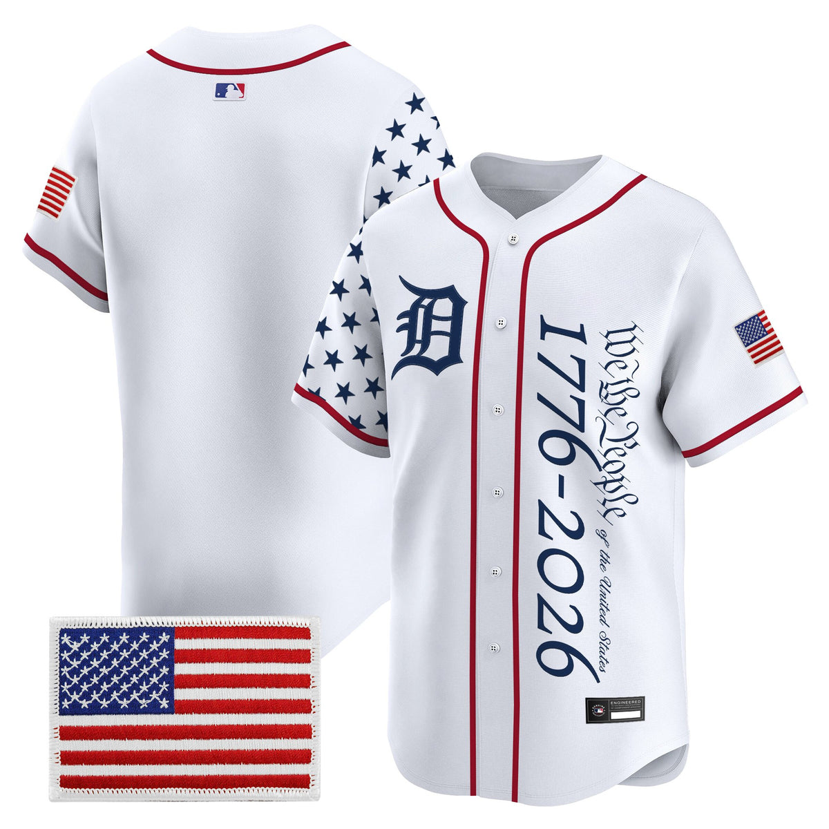 Men's Detroit Tigers "America250 Edition" Vapor Premier Limited Jersey V2 - All Stitched