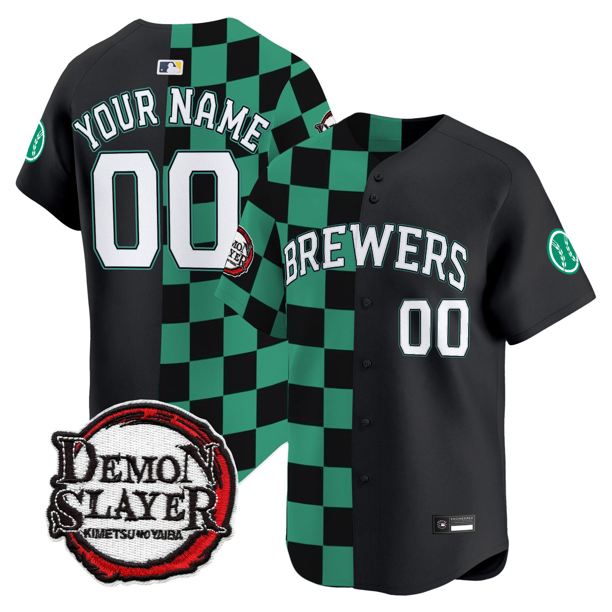 Milwaukee Brewers x Demon Slayer Vapor Premier Limited Custom Jersey - Stitched