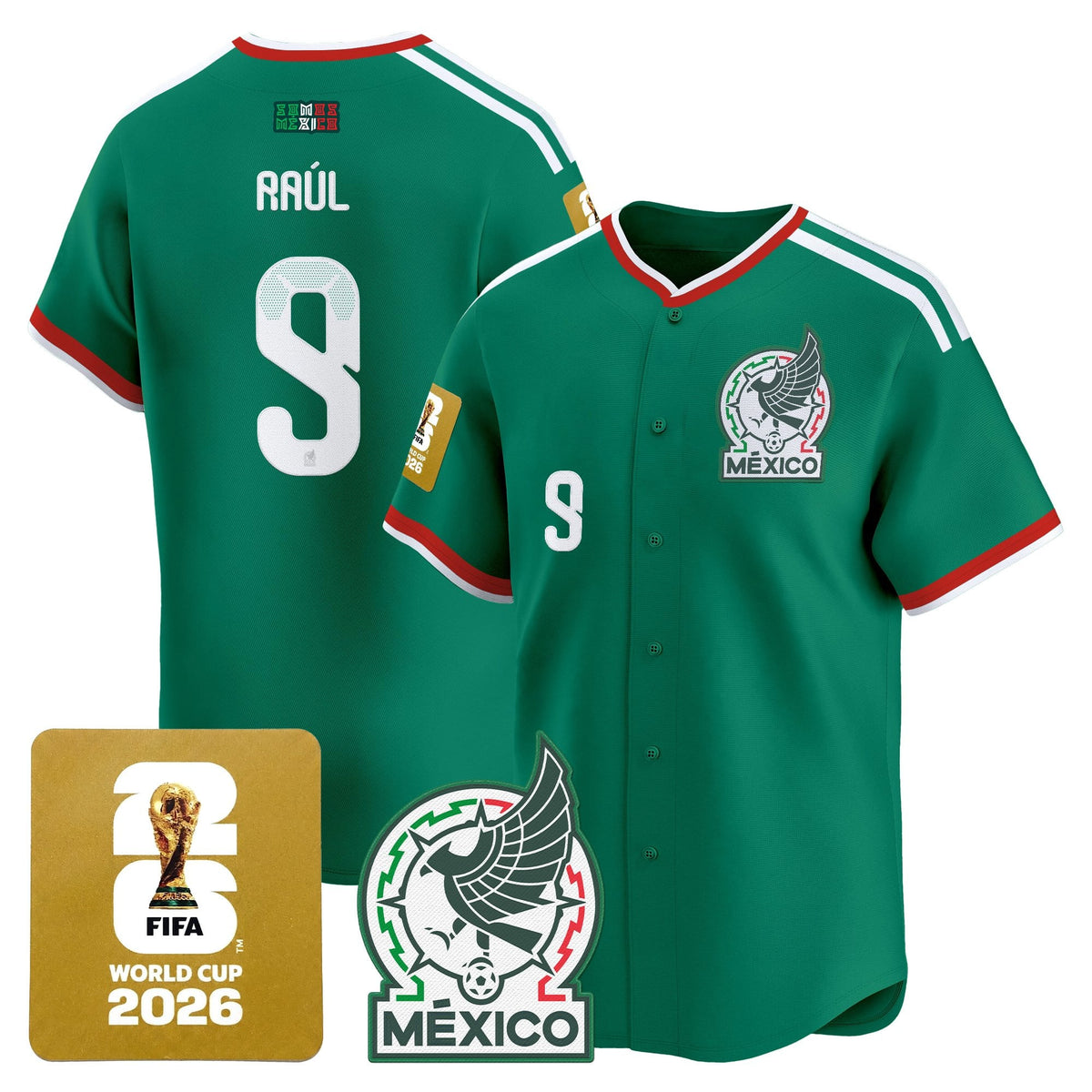 Men's Mexico 2026 World Cup Vapor Baseball Jersey - All Stitched