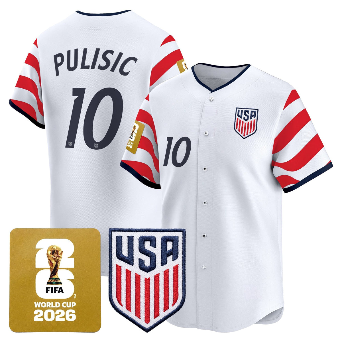 Men's USMNT 2026 World Cup Vapor Baseball Jersey - Stitched