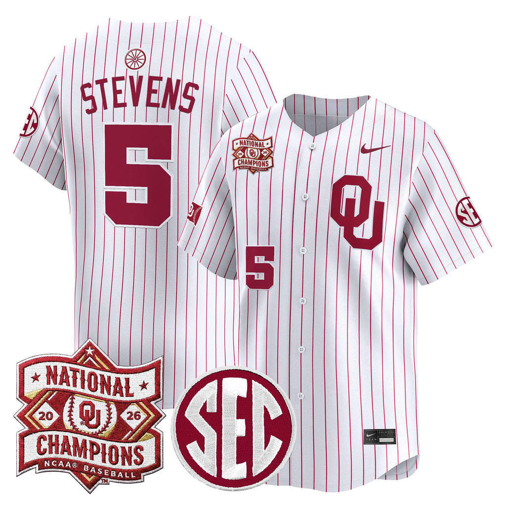 Men's Oklahoma Sooners 2026 National Champions Patch Vapor Premier Limited Jersey V2 - All Stitched