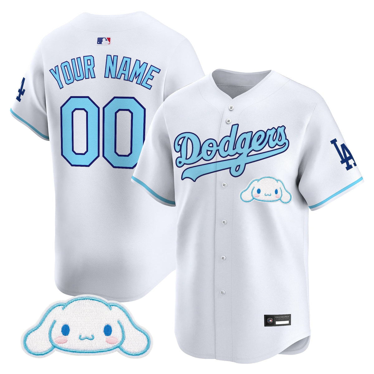 Los Angeles Dodgers x Cinnamoroll Vapor Premier Limited Custom Jersey - All Stitched