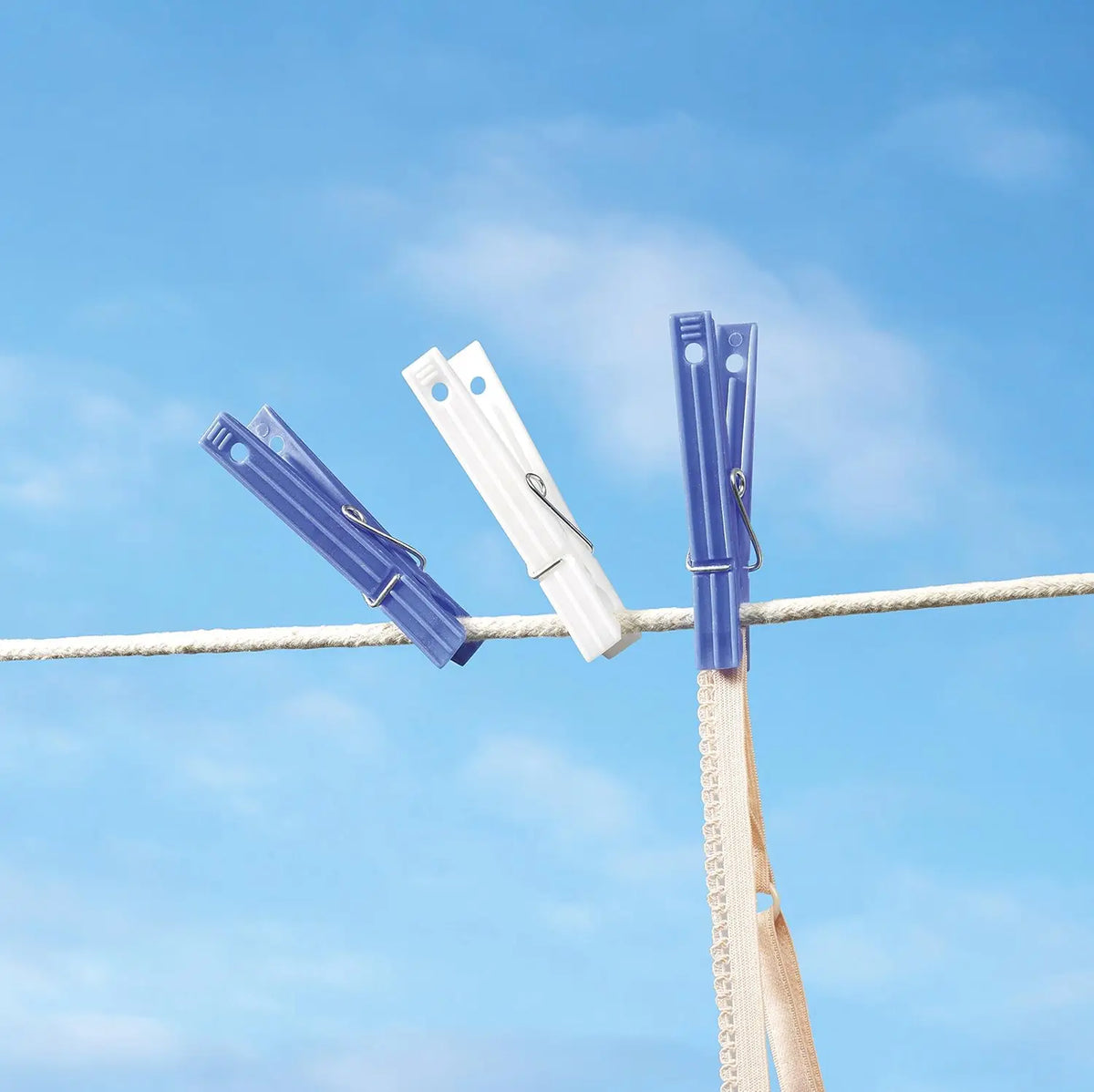 Plastic Clothespins Set of 50, S/50, White and Blue - 6171-919